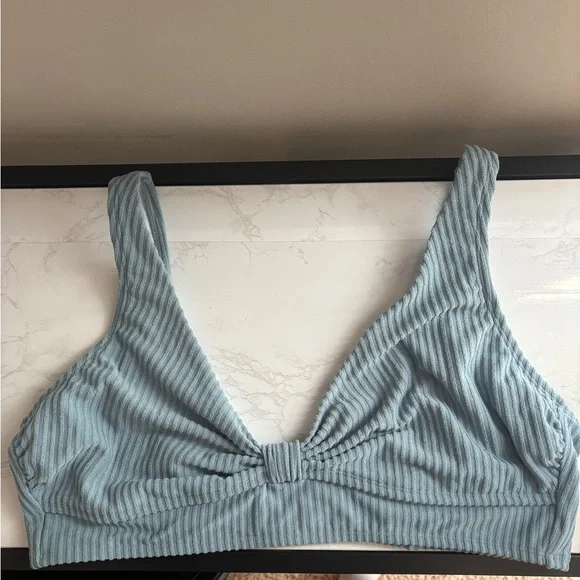 Cupshe Ribbed Bikini in Light Blue - Picture 5 of 7